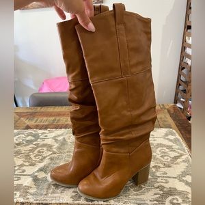 Fall knee-high brown boots - size 6.5